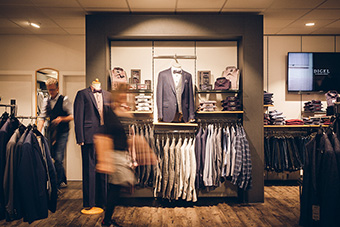 Verkaufsraum schauerte Männer Mode